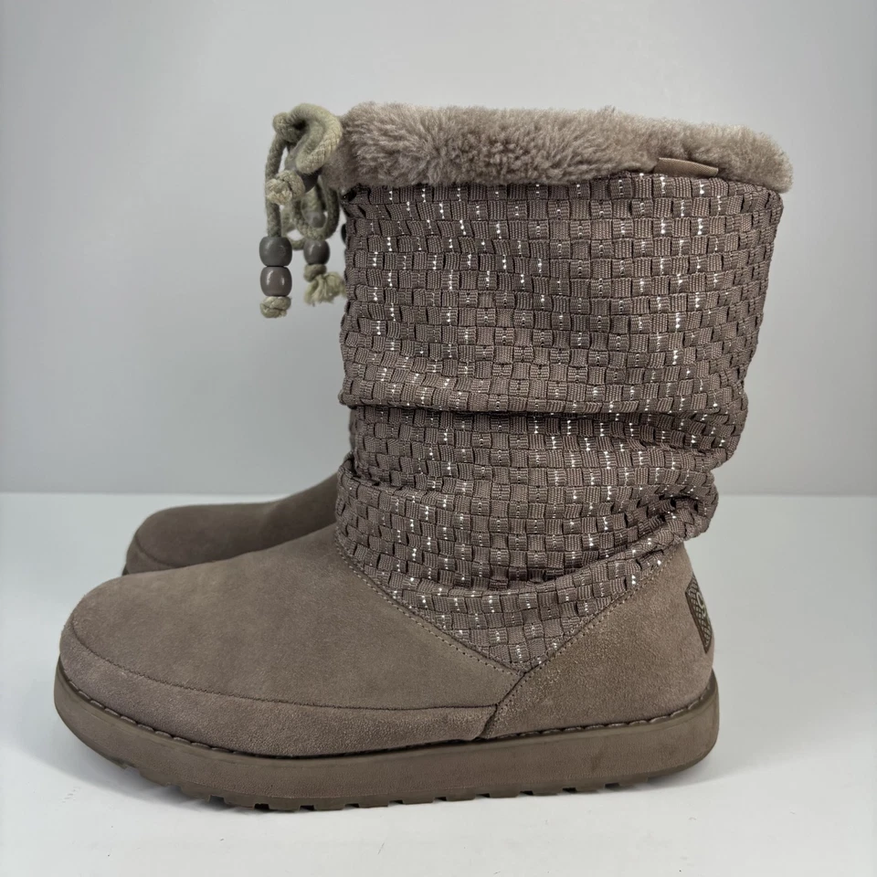 Skechers Keepsakes Lazy Bones Women’s Size 8 Taupe Faux Fur Ankle Winter Boots - Image 3 of 4