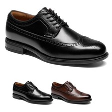 Men's Oxford Dress Shoes Brogue Wingtip Business Shoes Lace Up Wedding Office