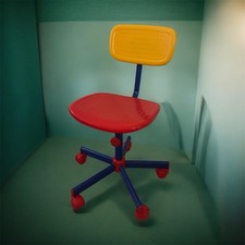 Sedia girevole Scrivania Bambino IKEA Memphis Milano vintage design Hegberg 1990