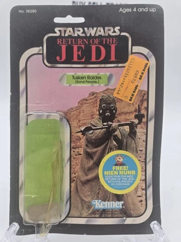 1983 Star Wars ROTJ TUSKEN RAIDER (Transition) Card Back Only W/Attached Bubble