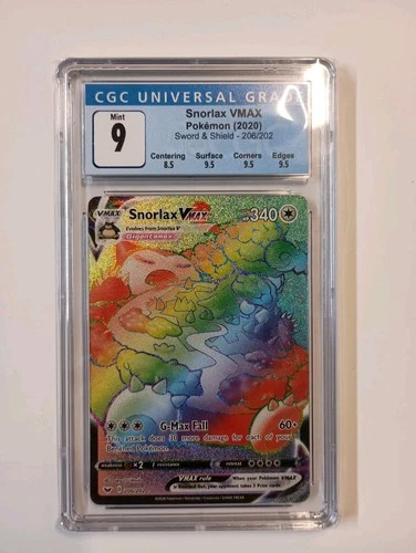 2020 Snorlax VMAX Secret 206/202 CGC 9 Mint