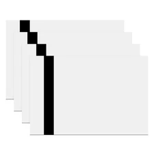 4Pcs 11.8x7.9" Double Color ABS Laser Engraving Sheet, White/Black
