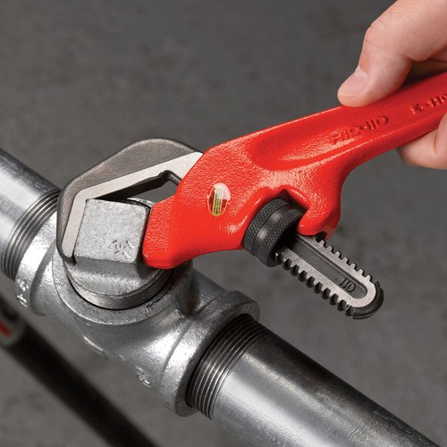 31305 Model E-110 9.5" Offset Hex Jaw Pipe Wrench, Red, Made in The USA - Picture 9 of 9