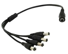 1 to 4 Way DC Power Splitter Adapter Cable Cord 4 CCTV Security Camera Cameras