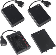3Pcs 3 AA Battery Holder USB Female Socket 3 AA Battery Case Box Holder with Cov