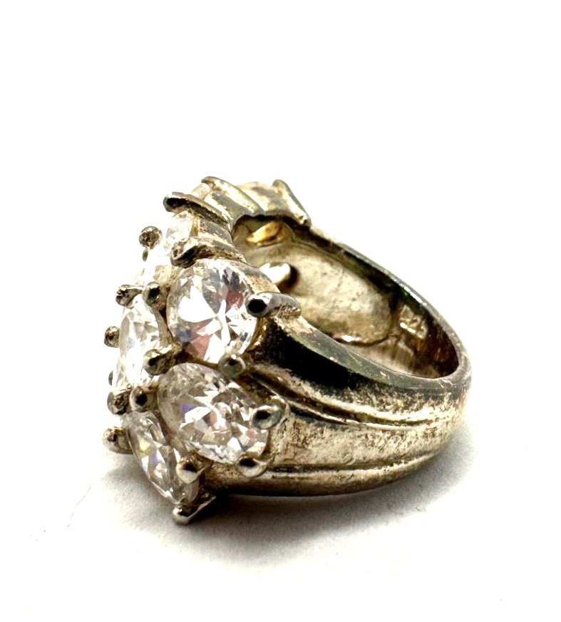 925 Silver Ring Solid Size 51 Elegant Jewelry Des… - image 6