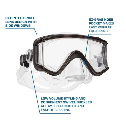 Scubapro Crystal Vu W/ Purge Panoramic Mask - Picture 3 of 3
