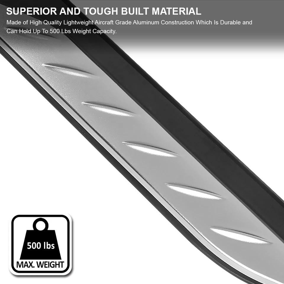 Fits 2019-2025 Toyota RAV4 Side Step Bars Running Boards Nerf Bar Aluminum 2PC - Image 3 of 4