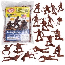 BMC Tim-Mee reissue 1/32 RUST BROWN US toy soldiers x 48
