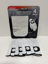KIRKLAND SIGNATURE 4 Pack Premium Cabretta Leather Left Hand Golf Glove Medium