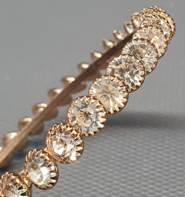 Schmuck - Vintage Modeschmuck Armband Strass weiß Ref. AP204