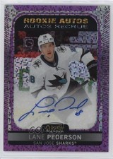 2021-22 O-Pee-Chee Platinum Rookie Violet Pixels Lane Pederson #R-LP Auto 0mp9