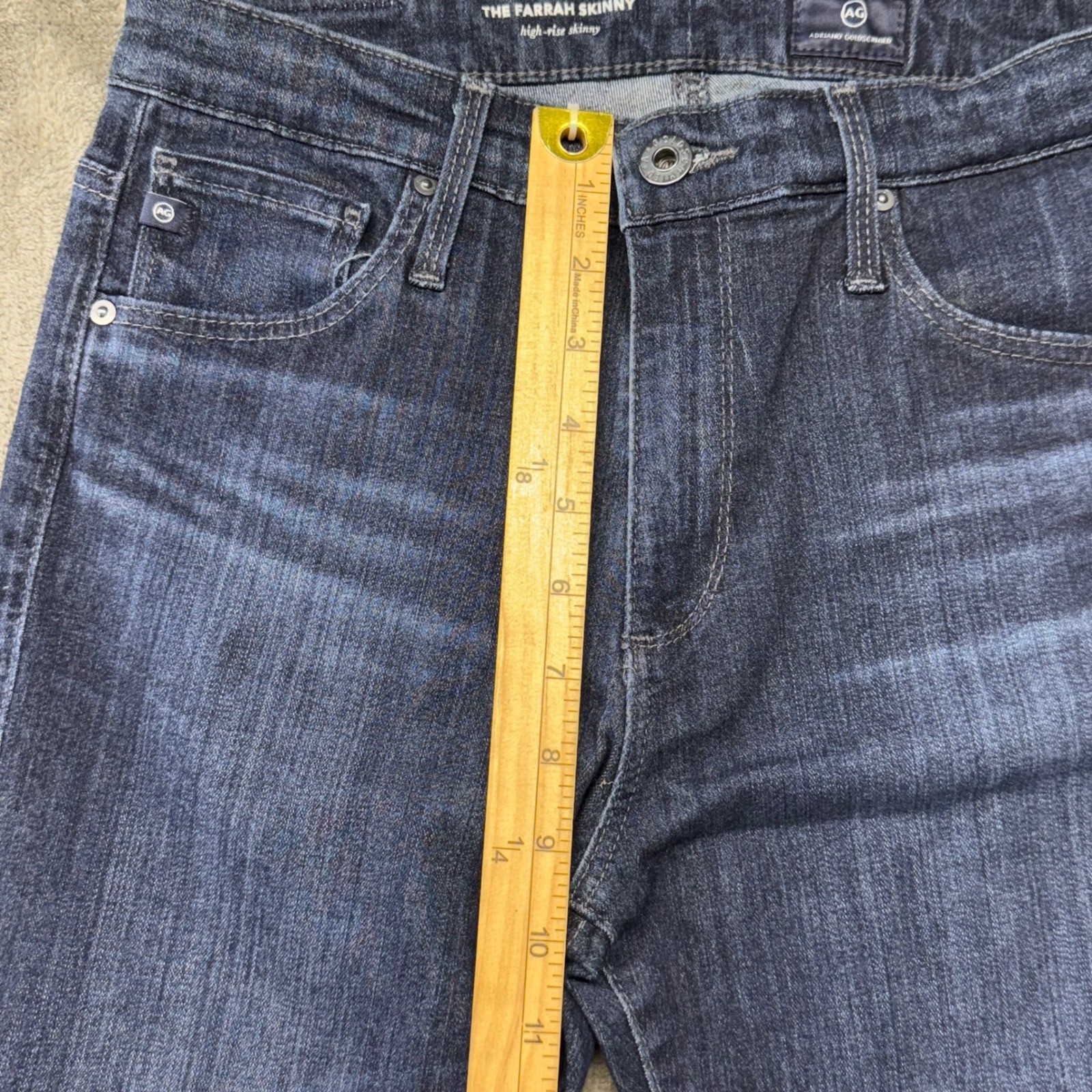 AG Adriano Goldschmied Farrah High Rise Skinny Jeans Dark Wash Women's 27R thumbnail 7