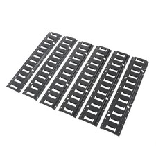 2Ft E Track Rail 6 Pack Black Tie Down Rail Kit for Trailers Garages Motorcycle