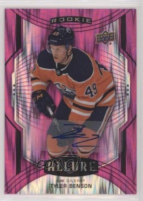 2020-21 Upper Deck Allure SP Magenta 61/75 Tyler Benson #108 Rookie Auto RC 0x1
