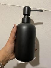 Matte Black Ceramic Soap Dispenser 350ml – Modern Bathroom Pump Bottle