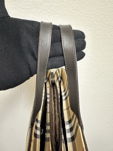 Vintage Burberry House Check Tote Handbag Purse - Picture 23 of 24