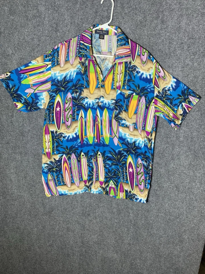 Vtg Hawaiian Shirt North Shore Surfboards Floral Made In USA Mens XL AOP Beach - Image 3 of 4