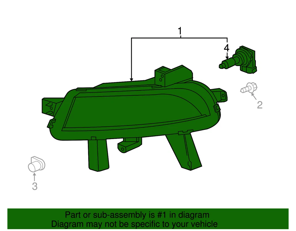 Lámpara antiniebla delantera del lado del conductor GM 09011021 genuina Foto 4 de 4