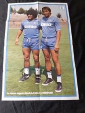 NAPOLI CALCIO VINTAGE '80 POSTER MARADONA BERTONI. GUERIN SPORTIVO