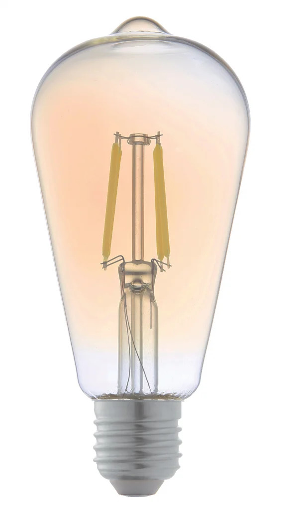 Orange 6w Golden Filament LED ST64 Dimmable 2200K E27 600lm =55w LyvEco 4684
