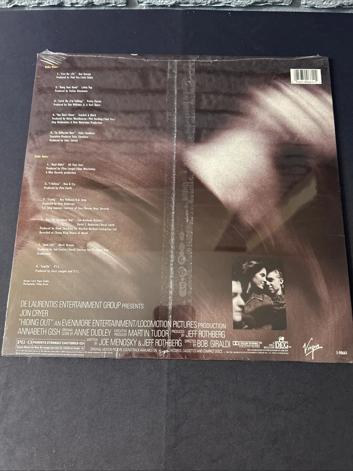 Hiding Out Soundtrack - 1987 Vinyl LP SEALED MINT  Orbison Lang Crying M02 - Image 2 of 2