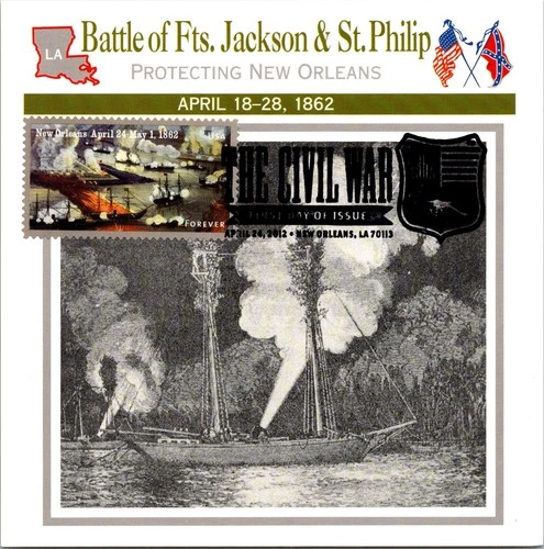 Dr Jim Stamps Maximum Card New Orleans 1862 Forever The Civil War Fdc