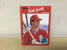 Todd Zeile - 1990 Donruss Baseball Card - Cardinals Rated Rookie. rookie card picture