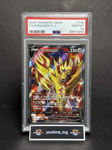 2020 Pokemon Sword & Shield Fa Zamazenta V #196 PSA 10