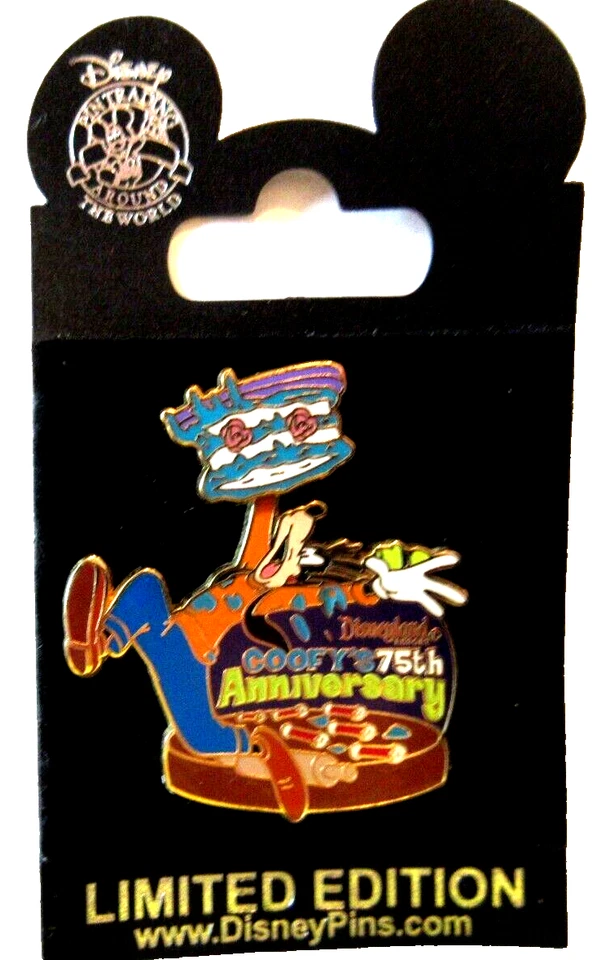 DLR 2007 CELEBRATE GOOFY'S 75TH ANNIVERSARY TWO TIER CAKE PIN - LE 1000  #53851 - Image 2 of 2