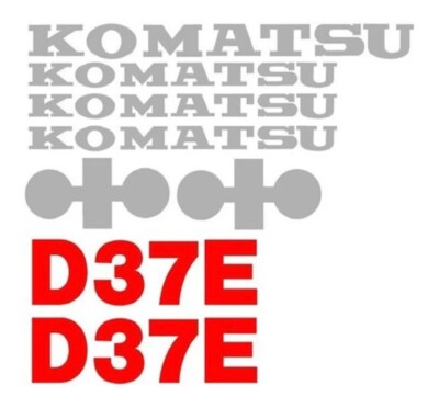 Komatsu D37E Crawler / Dozer Decals Set Stickers Vinyl 3M Tractor D 37E