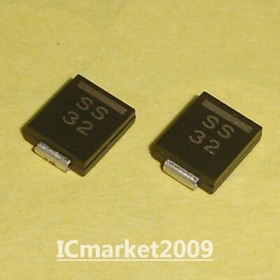 10 PCS SS32 DO-214AB   3.0A Surface Mount Schottky   Diodes #E7