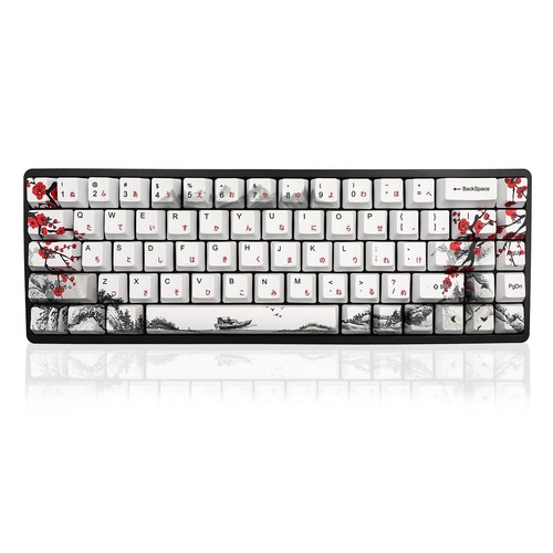 Plum Blossom Japanese Keycaps 65% OEM Profile PBT 68 Keys GK68 RK68 Fit - Picture 7 of 9