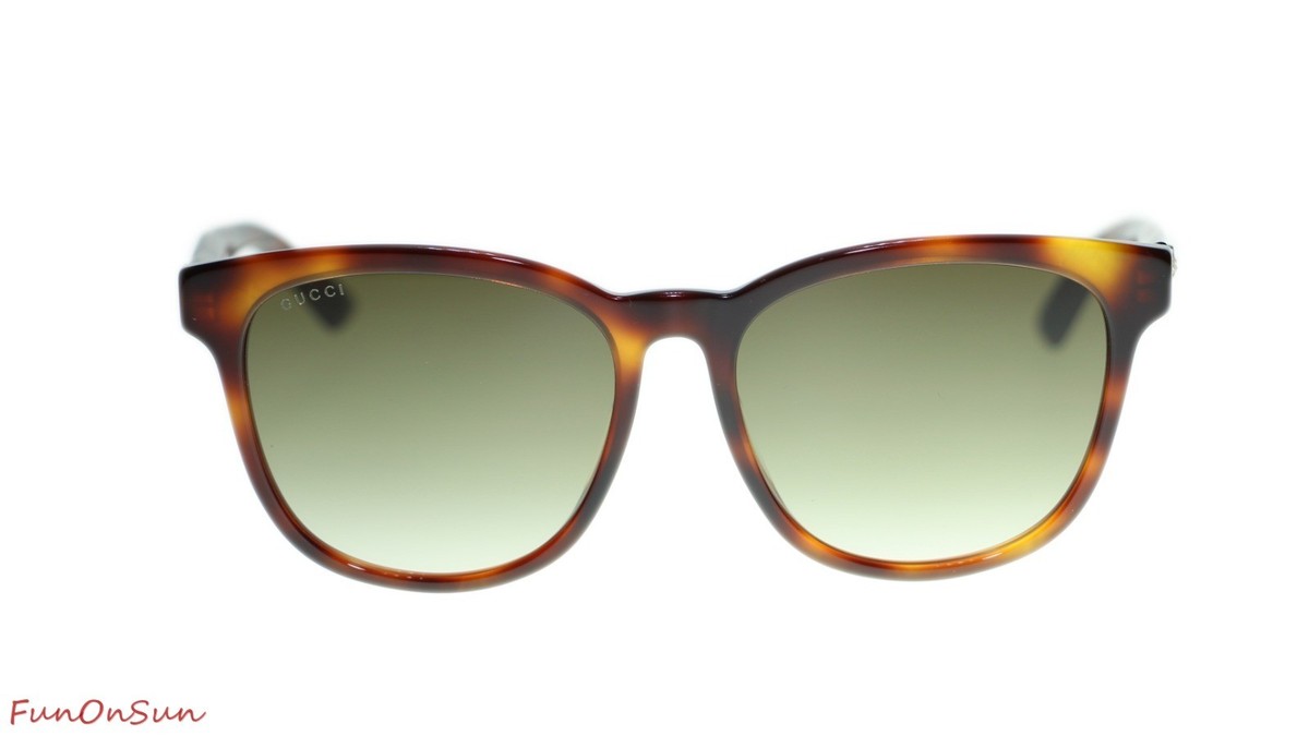 Gucci Women's Sunglasses GG0232SK 003 Havana/Brown Gradient Lens