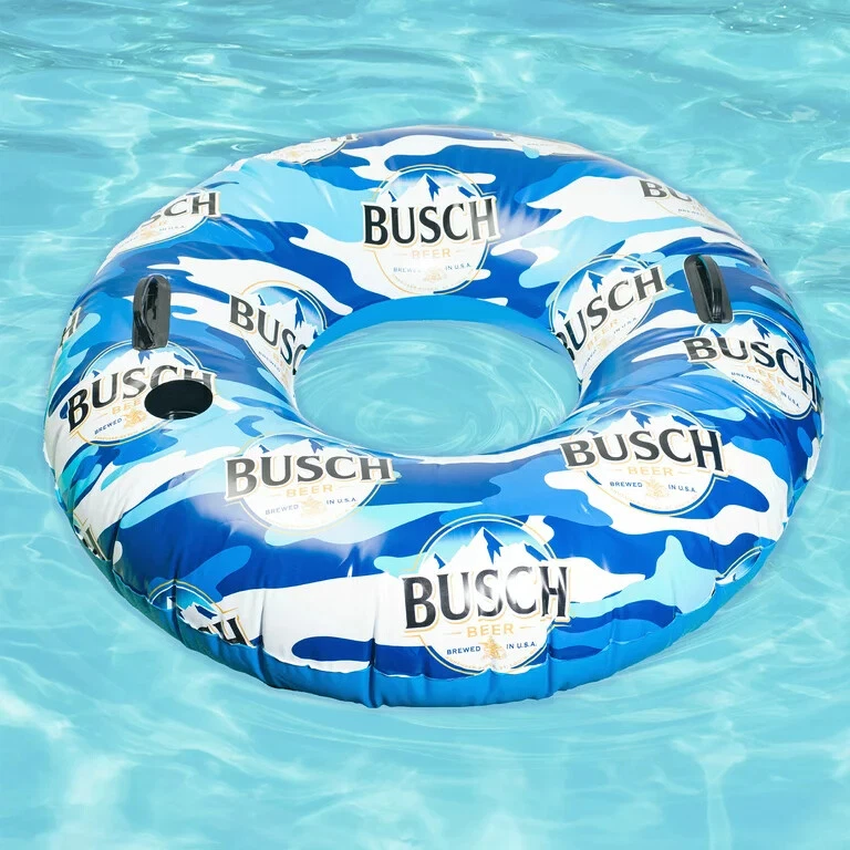 Beer Brand Inflatable Swim Tube Adult Ring Float for Pools Rivers Lakes