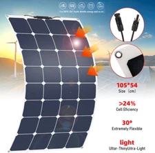 400W Portable Flexible Solar Panel 12V Mono for RV Home Roof Camp Boat Off-grid