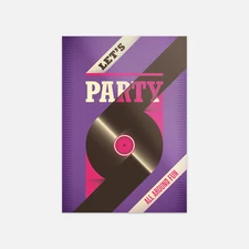 Let's Party All Around Fun Vinyl Music Vinyl Sticker Decal