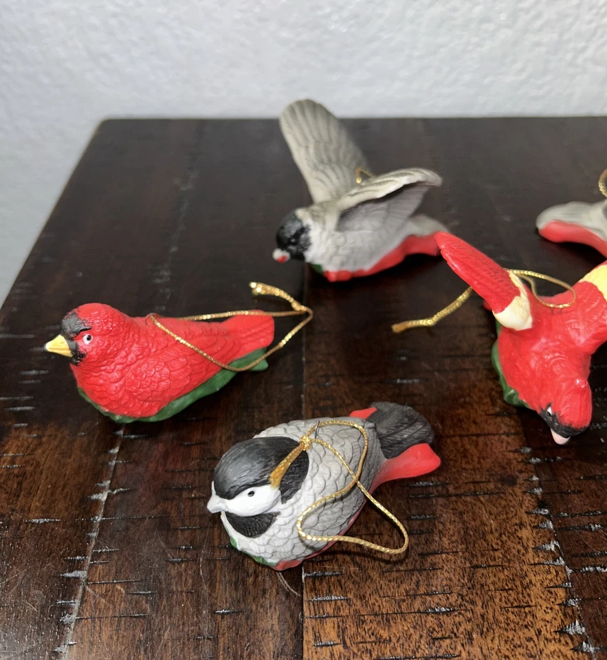 SILVESTRI Artesanal Cerámica AVE Adornos de Navidad Lote de 7 Como Nuevo Foto 2 de 4