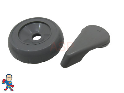 Spa Hot Tub Diverter Handle & Cap 3 3/4'' Wide Gray Notched Valve How To Video 