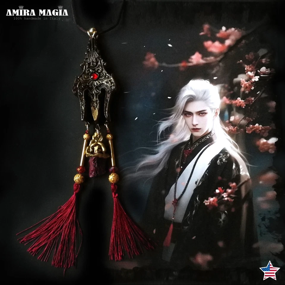 Feng Shui Symbol Money Amulet Talisman Fengshui Lucky Charm Trident Asia Pendant - Image 2 of 4