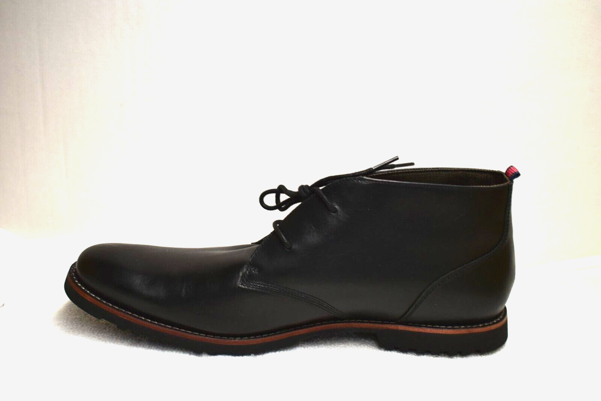 TIMBERLAND BROOK PARK BLACK LEATHER Chukka Ankle Boots Mens  display picture 1