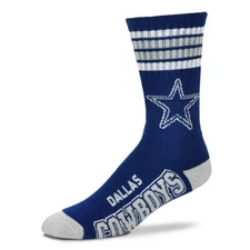Dallas Cowboys Crew Socks Large Size 10 to 13    4 Stripe