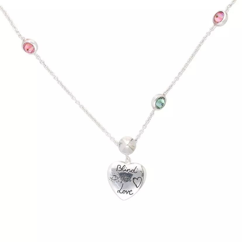 Gucci Blind For Love Sterling Silver Necklace Pendant | Raffi Jewellers