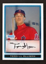 2009 Bowman Chrome #BCP130 Terrell Alliman Prospect Anaheim Angels