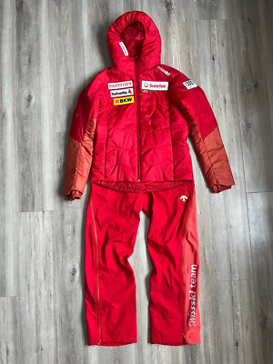 Descente Swiss Ski Team S.I.O Jacket Size 42 Pants Size 40 Suit