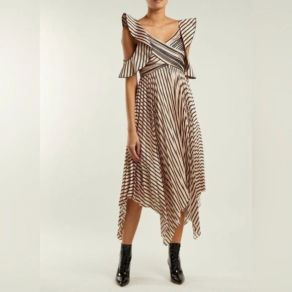 Self portrait satin midi cheap dress
