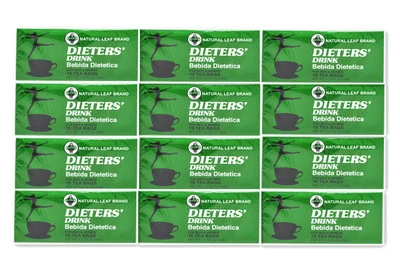 Dieters' Drink Bebida Dietetica Natural Leaf Brand Dieters 216 Bags 12 BOXES