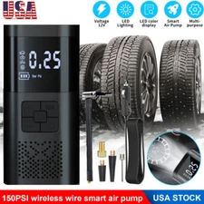 6000mah Car Tire Air Inflator Portable Tyre Electric Pump Cordless USB Charging
