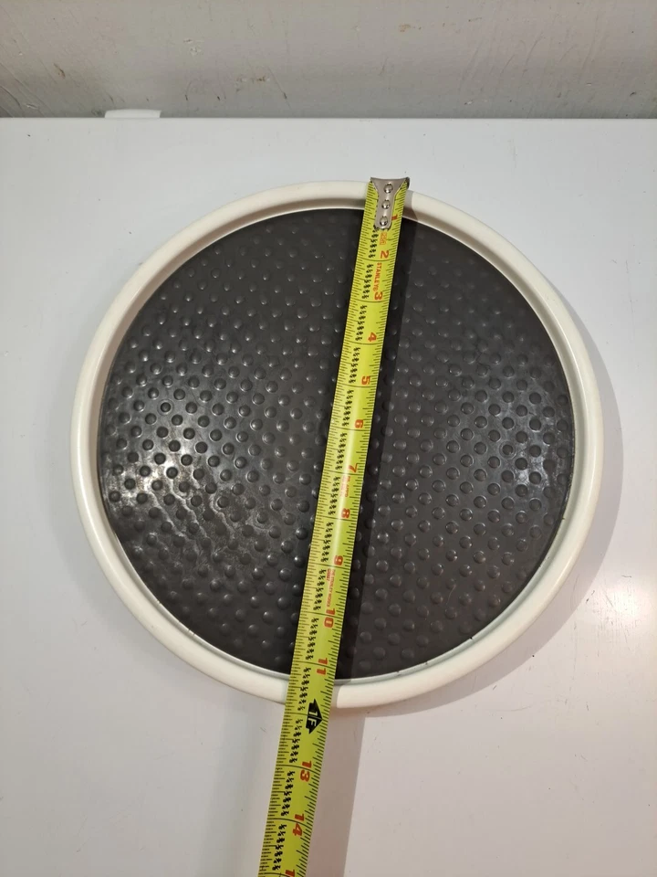 Copco Basics Non-Skid Pantry Cabinet Lazy Susan Turntable 12-Inch White/Gray - Image 4 of 4