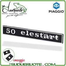 Targhetta Scritta Stemma Posteriore Telaio per Vespa 50 Special Elestart Piaggio